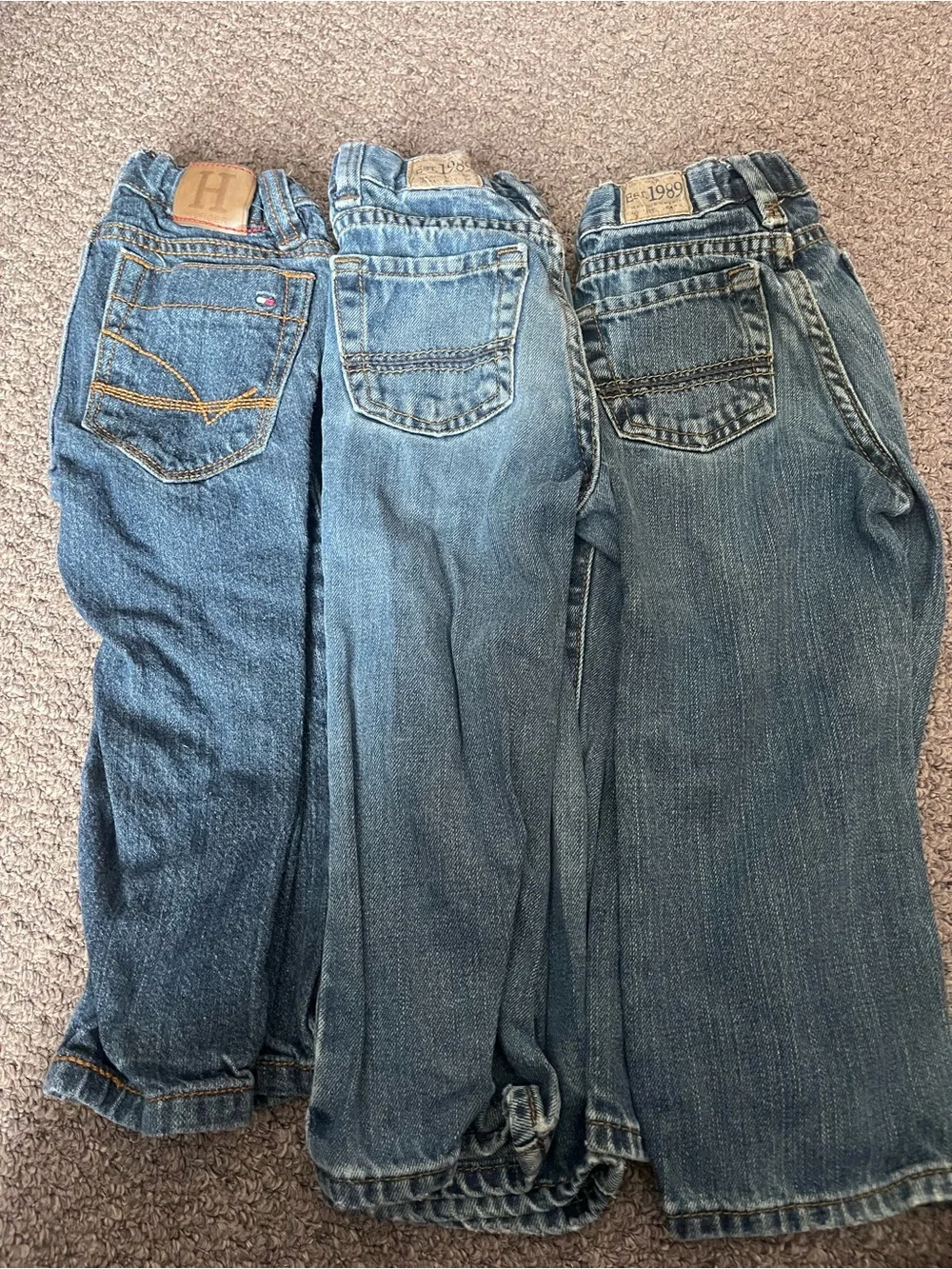 The Children's Place Kids Denim Jeans Trio - Light to Dark Blue Washes